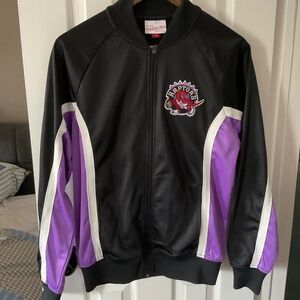 Men's Mitchell & Ness Black Toronto Raptors Champions Game Full-Zip Raglan S